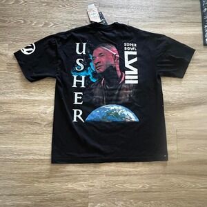 new with tags usher‎ official super bowl 58 t shirt